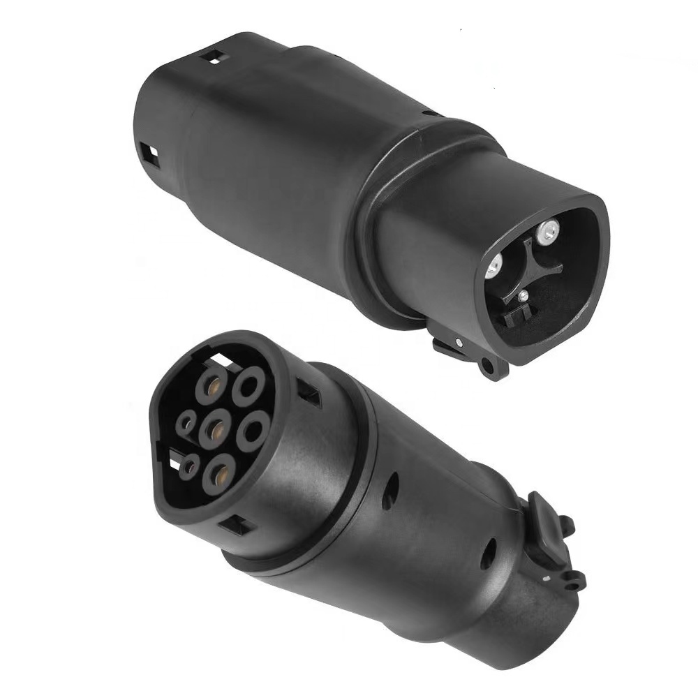 Ev Charger Adapter - EVカーアダプター テスラからタイプ2へ 変換コネクター テスラタイプ2対応 EV車充電器部品＆アクセサリー 充電コネクター