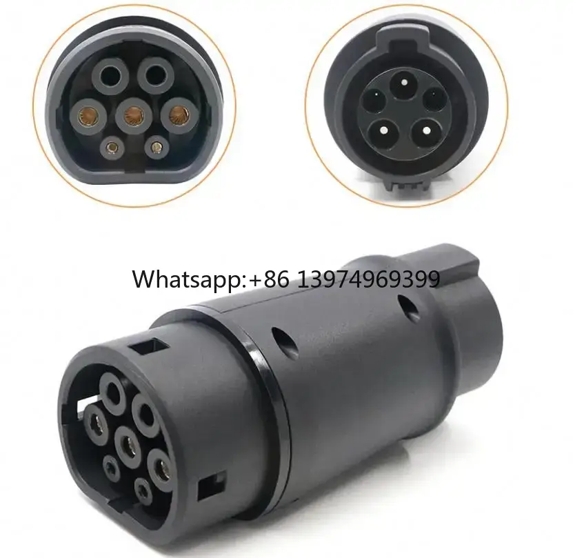 Ev Charger Adapter - 16A 32A EVSEアダプター、電気自動車用充電器コネクター、SAE J1772規格、タイプ1からタイプ2へのEVアダプターソケット。